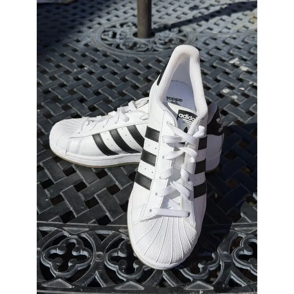 Adidas Superstar Originals White Black Leather Low Top Sneakers B42369 NWOT 2016
